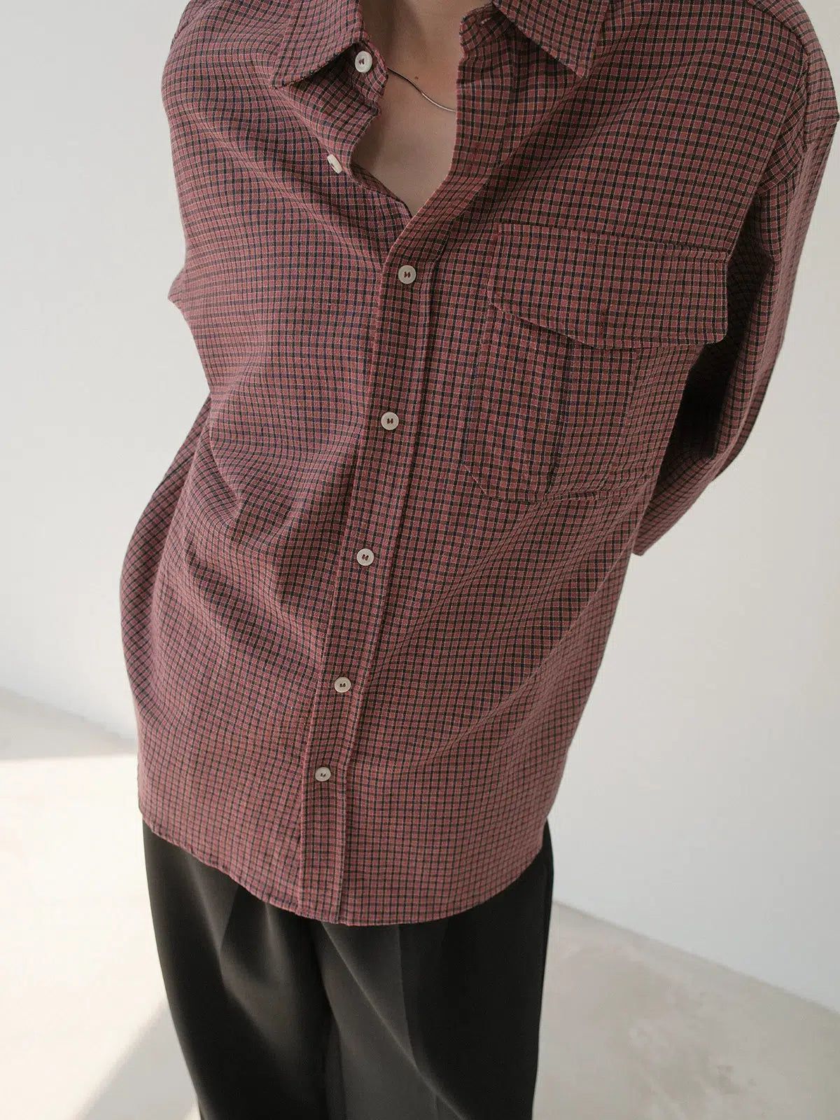 Zhou Casual Plaid Pattern Shirt-korean-fashion-Shirt-Zhou's Closet-OH Garments