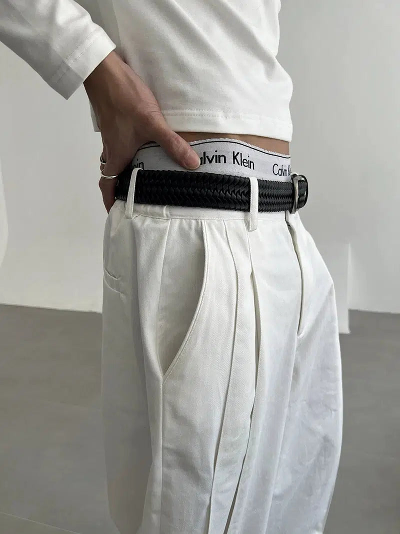 Zhou Casual Refined Pleated Pants-korean-fashion-Pants-Zhou's Closet-OH Garments