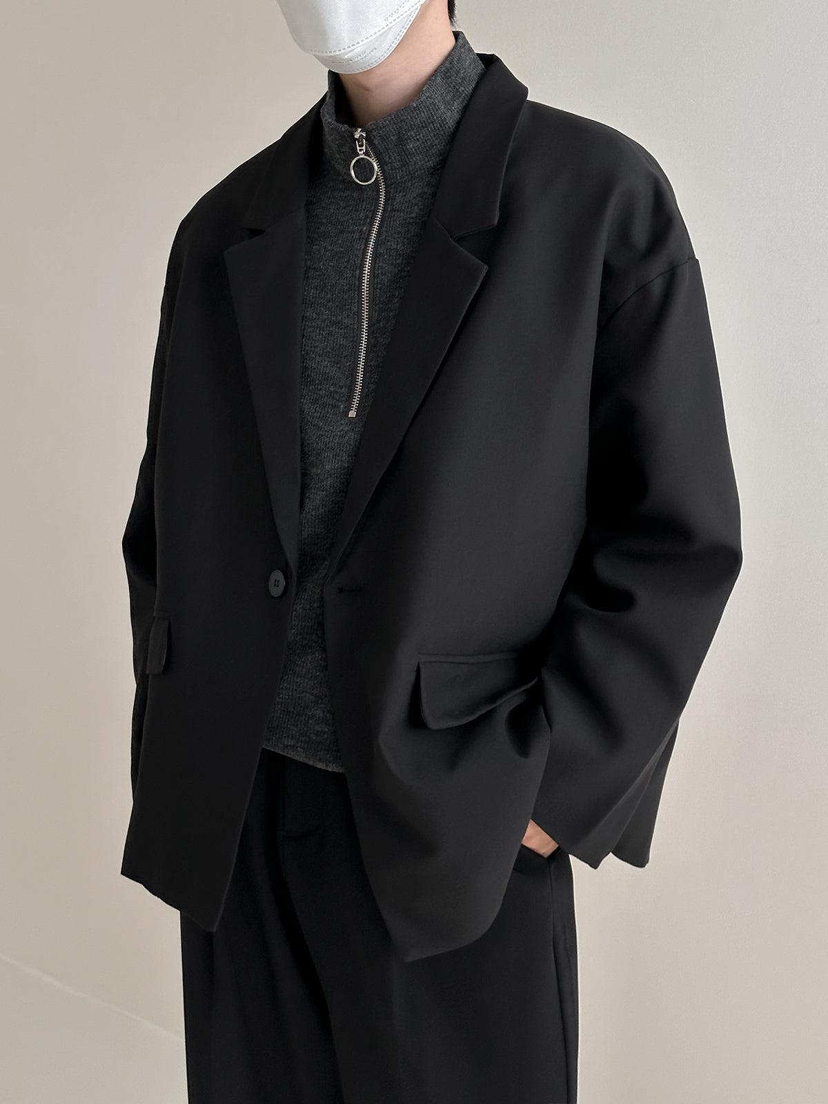 Zhou Casual Single Buttoned Blazer-korean-fashion-Blazer-Zhou's Closet-OH Garments