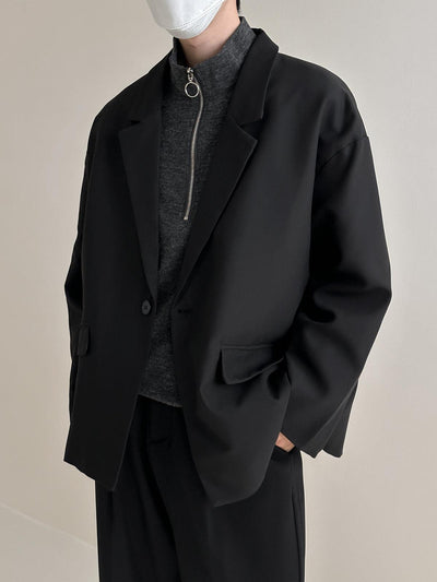 Zhou Casual Single Buttoned Blazer-korean-fashion-Blazer-Zhou's Closet-OH Garments