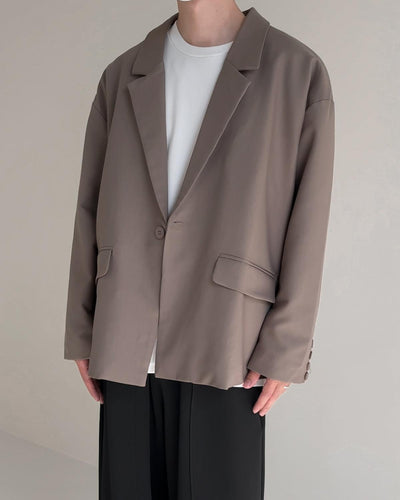Zhou Casual Single Buttoned Blazer-korean-fashion-Blazer-Zhou's Closet-OH Garments