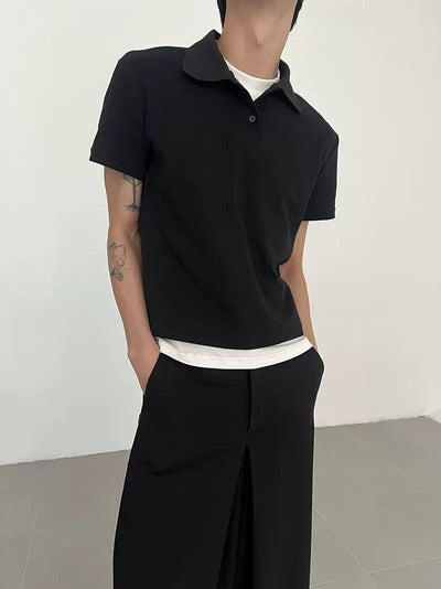 Zhou Casual Slim Fit Polo-korean-fashion-Polo-Zhou's Closet-OH Garments