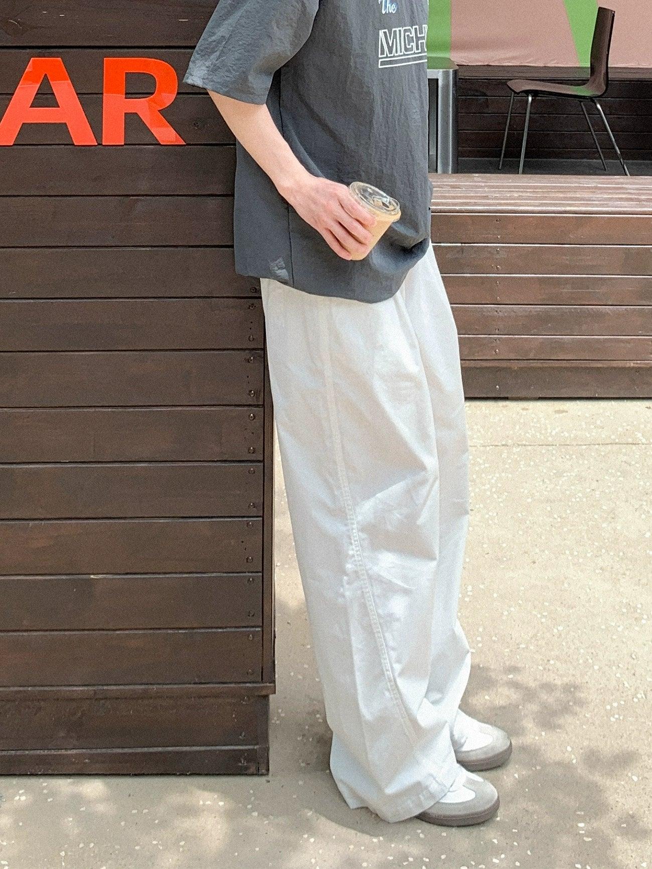 Zhou Casual Solid Straight Pants-korean-fashion-Pants-Zhou's Closet-OH Garments