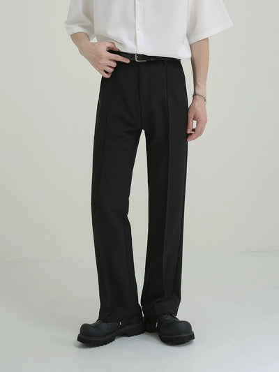 Zhou Center Seam Fit Pants-korean-fashion-Pants-Zhou's Closet-OH Garments