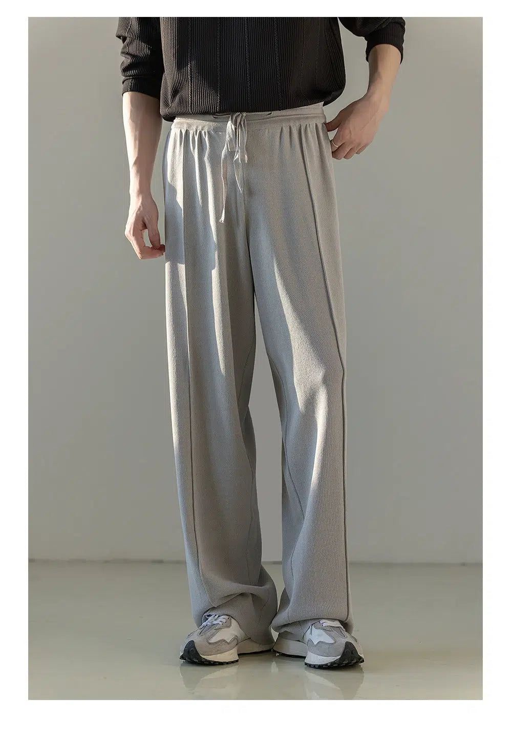 Zhou Central Seam Drawstring Sweatpants-korean-fashion-Pants-Zhou's Closet-OH Garments