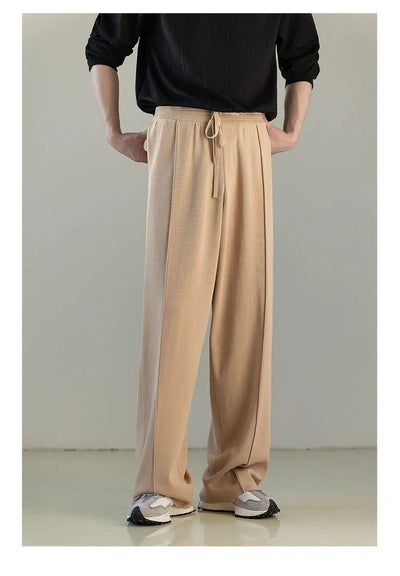 Zhou Central Seam Drawstring Sweatpants-korean-fashion-Pants-Zhou's Closet-OH Garments