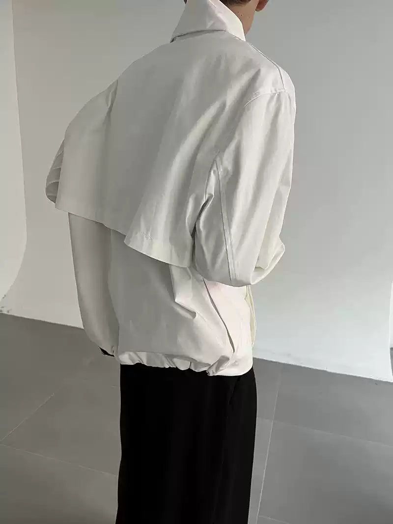 Zhou Chic Shawl Collar Shirt-korean-fashion-Shirt-Zhou's Closet-OH Garments