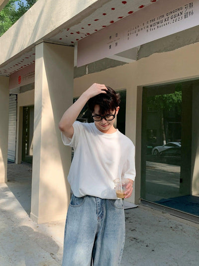 Zhou Chic Textured Knit T-Shirt-korean-fashion-T-Shirt-Zhou's Closet-OH Garments