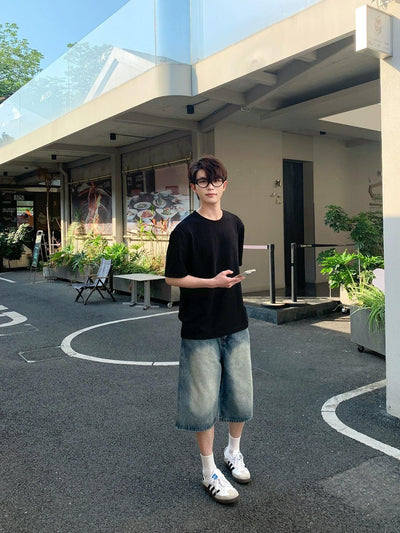 Zhou Chic Textured Knit T-Shirt-korean-fashion-T-Shirt-Zhou's Closet-OH Garments
