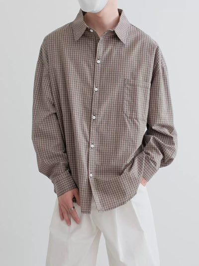 Zhou Classic Fine Plaid Shirt-korean-fashion-Shirt-Zhou's Closet-OH Garments