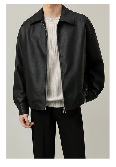 Zhou Classic Moto PU Leather Jacket-korean-fashion-Jacket-Zhou's Closet-OH Garments