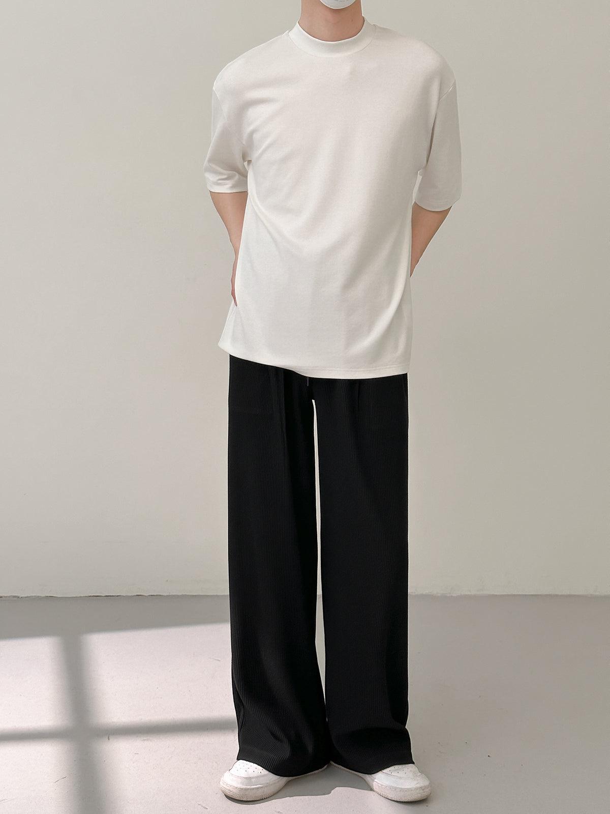 Zhou Classic Plain Color Roomy Fit T-Shirt-korean-fashion-T-Shirt-Zhou's Closet-OH Garments