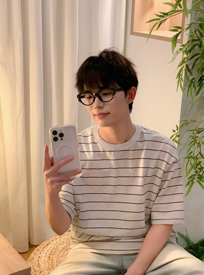 Zhou Classic Striped T-Shirt-korean-fashion-T-Shirt-Zhou's Closet-OH Garments