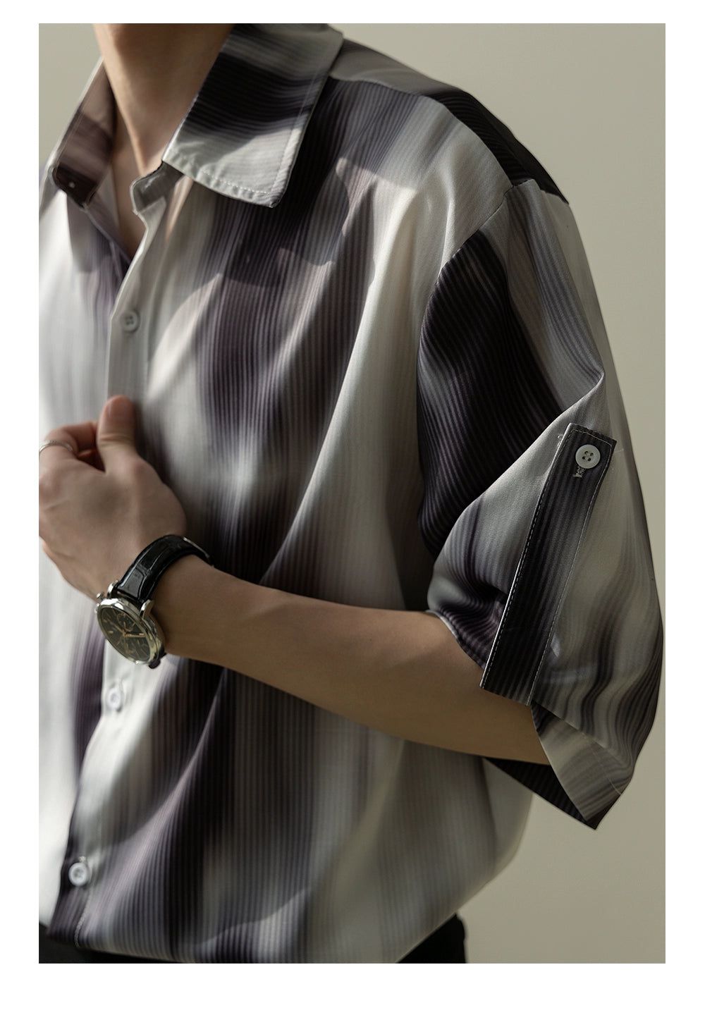 Zhou Classy Lines Buttoned Shirt-korean-fashion-Shirt-Zhou's Closet-OH Garments