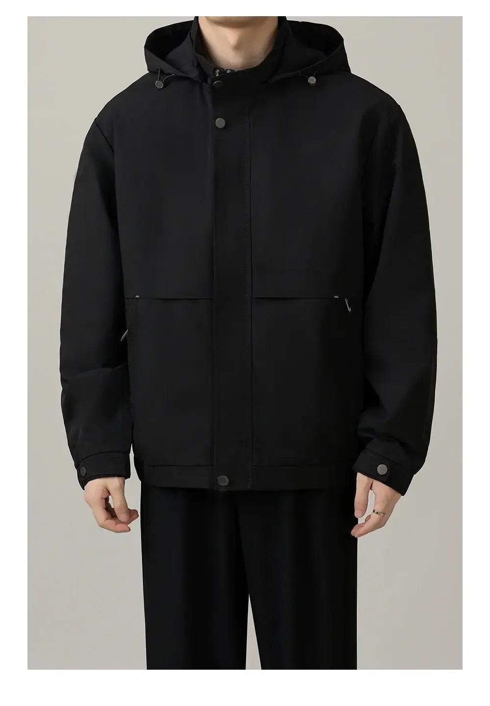 Zhou Clean Fit Hooded Jacket-korean-fashion-Jacket-Zhou's Closet-OH Garments