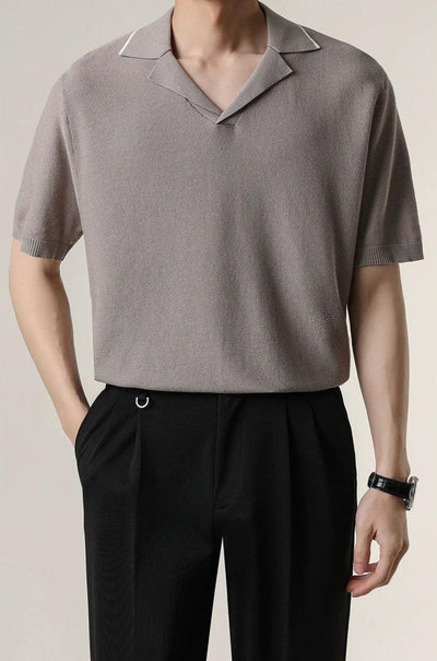 Zhou Clean Fit Knit Polo-korean-fashion-Polo-Zhou's Closet-OH Garments