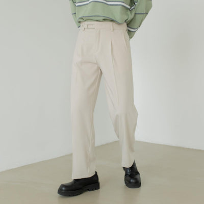 Zhou Cloth Belt Bootcut Trousers-korean-fashion-Pants-Zhou's Closet-OH Garments