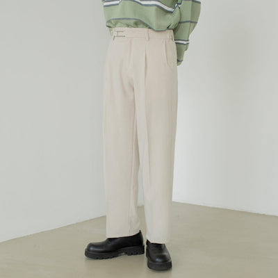 Zhou Cloth Belt Bootcut Trousers-korean-fashion-Pants-Zhou's Closet-OH Garments