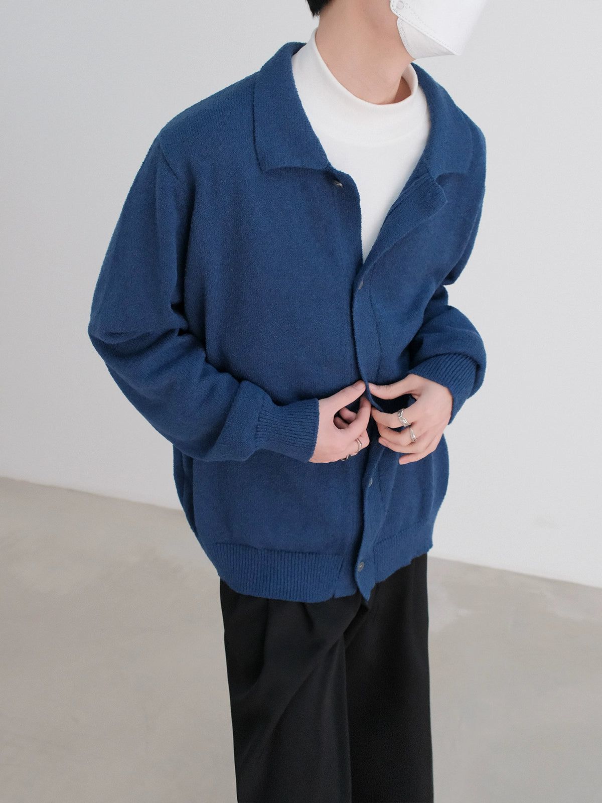 Zhou Collared Knit Cardigan-korean-fashion-Jacket-Zhou's Closet-OH Garments