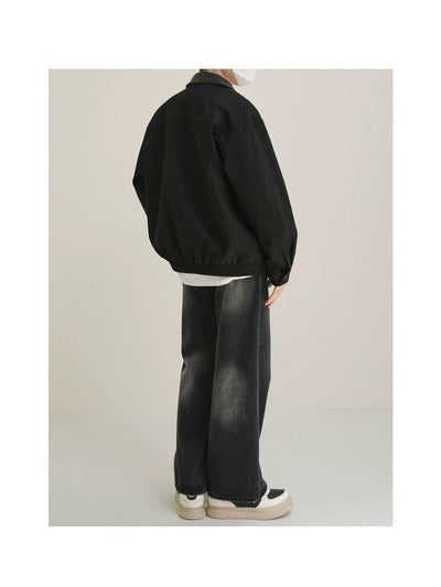 Zhou Collared Versatile Zipped Jacket-korean-fashion-Jacket-Zhou's Closet-OH Garments