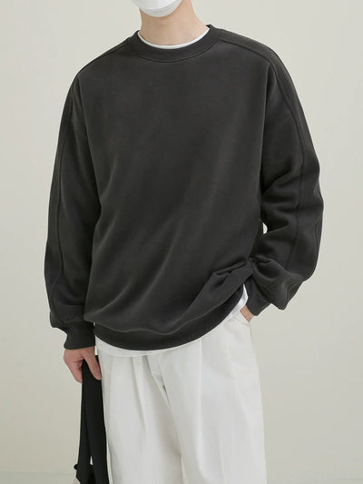 Zhou Comfty Fit Minimal Crewneck-korean-fashion-Crewneck-Zhou's Closet-OH Garments