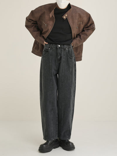 Zhou Comfty Fit Washed Jeans-korean-fashion-Jeans-Zhou's Closet-OH Garments