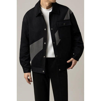 Zhou Contrast Blade Jacket-korean-fashion-Jacket-Zhou's Closet-OH Garments