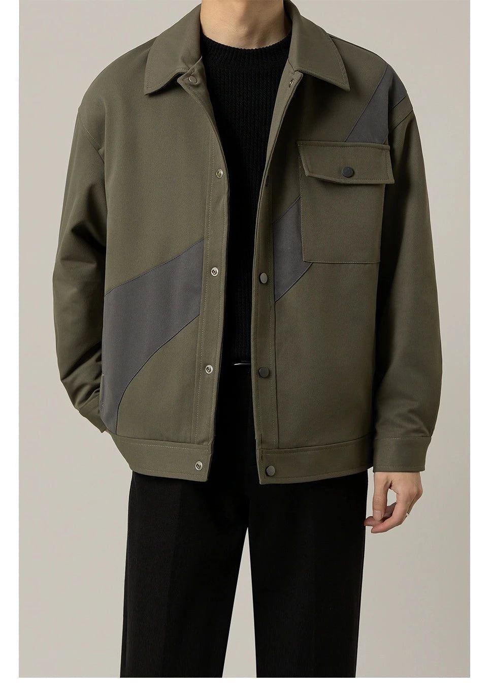 Zhou Contrast Blade Jacket-korean-fashion-Jacket-Zhou's Closet-OH Garments