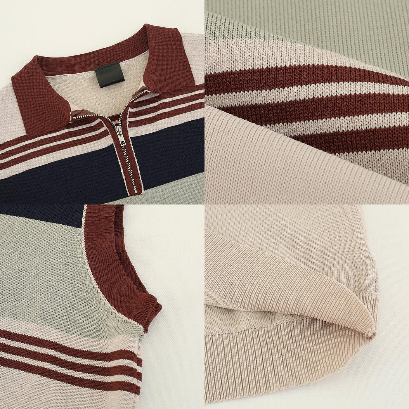 Zhou Contrast Detail Sleeveless Polo-korean-fashion-Polo-Zhou's Closet-OH Garments