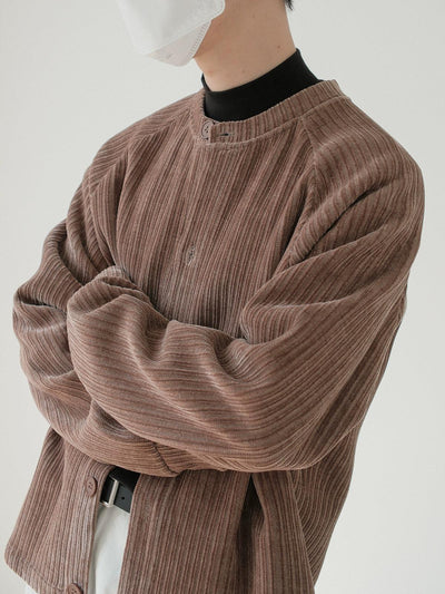 Zhou Corduroy Buttoned Sweater-korean-fashion-Sweater-Zhou's Closet-OH Garments