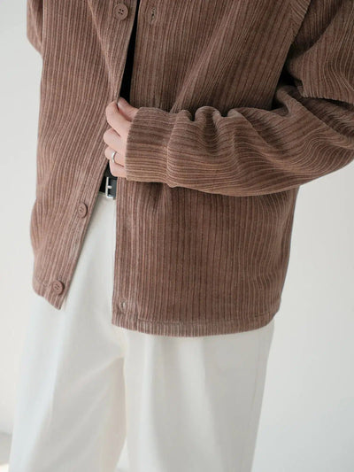 Zhou Corduroy Buttoned Sweater-korean-fashion-Sweater-Zhou's Closet-OH Garments