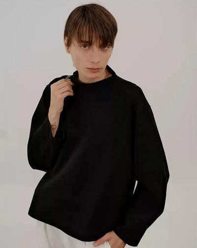 Zhou Cozy Seam Detail Mockneck-korean-fashion-Mockneck-Zhou's Closet-OH Garments