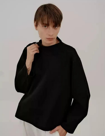Zhou Cozy Seam Detail Mockneck-korean-fashion-Mockneck-Zhou's Closet-OH Garments
