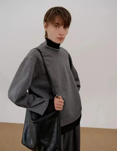 Zhou Cozy Seam Detail Mockneck-korean-fashion-Mockneck-Zhou's Closet-OH Garments