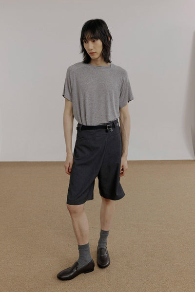 Zhou Cross-Neck Raglan Sleeve T-Shirt-korean-fashion-T-Shirt-Zhou's Closet-OH Garments