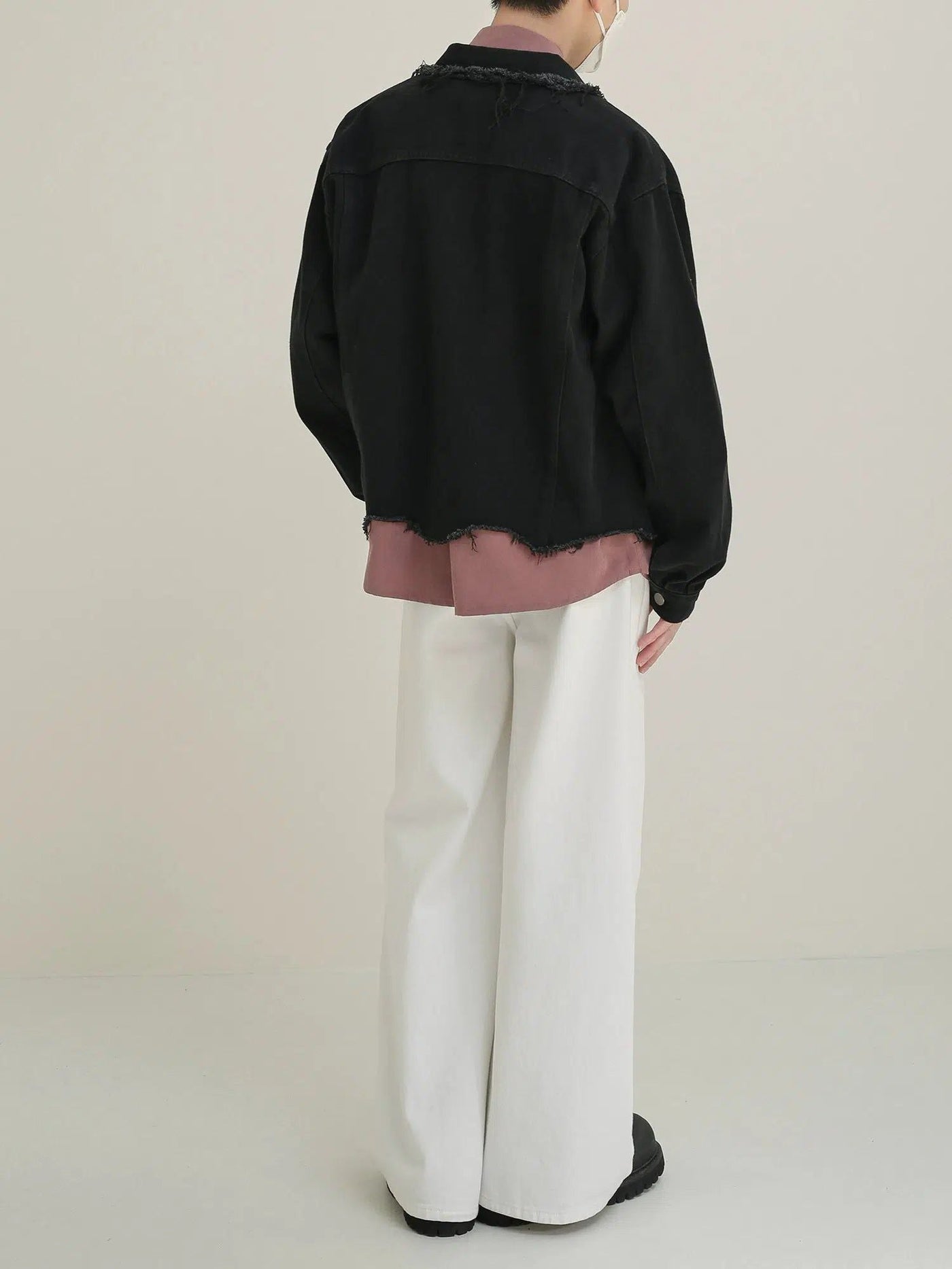 Zhou Distressed Edges Denim Jacket-korean-fashion-Jacket-Zhou's Closet-OH Garments