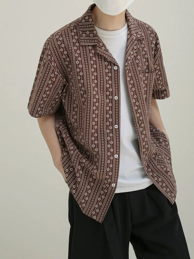 Zhou Dots and Flowers Pattern Shirt-korean-fashion-Shirt-Zhou's Closet-OH Garments