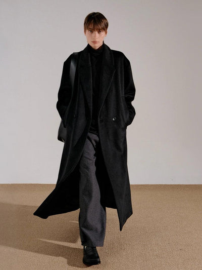 Zhou Double-Breasted Long Coat-korean-fashion-Long Coat-Zhou's Closet-OH Garments