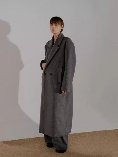 Zhou Double-Breasted Long Coat-korean-fashion-Long Coat-Zhou's Closet-OH Garments