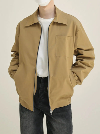 Zhou Double Zip Front Pocket Jacket-korean-fashion-Jacket-Zhou's Closet-OH Garments
