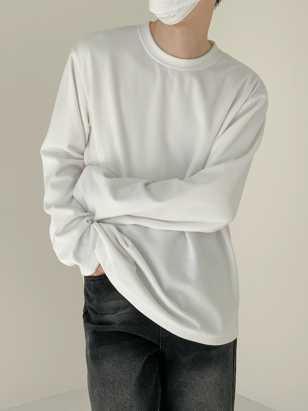 Zhou Drapey Fit Longsleeve T-Shirt-korean-fashion-T-Shirt-Zhou's Closet-OH Garments