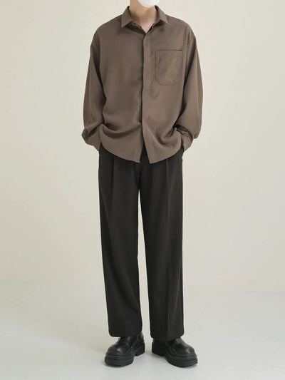 Zhou Drapey Front Pocket Shirt-korean-fashion-Shirt-Zhou's Closet-OH Garments