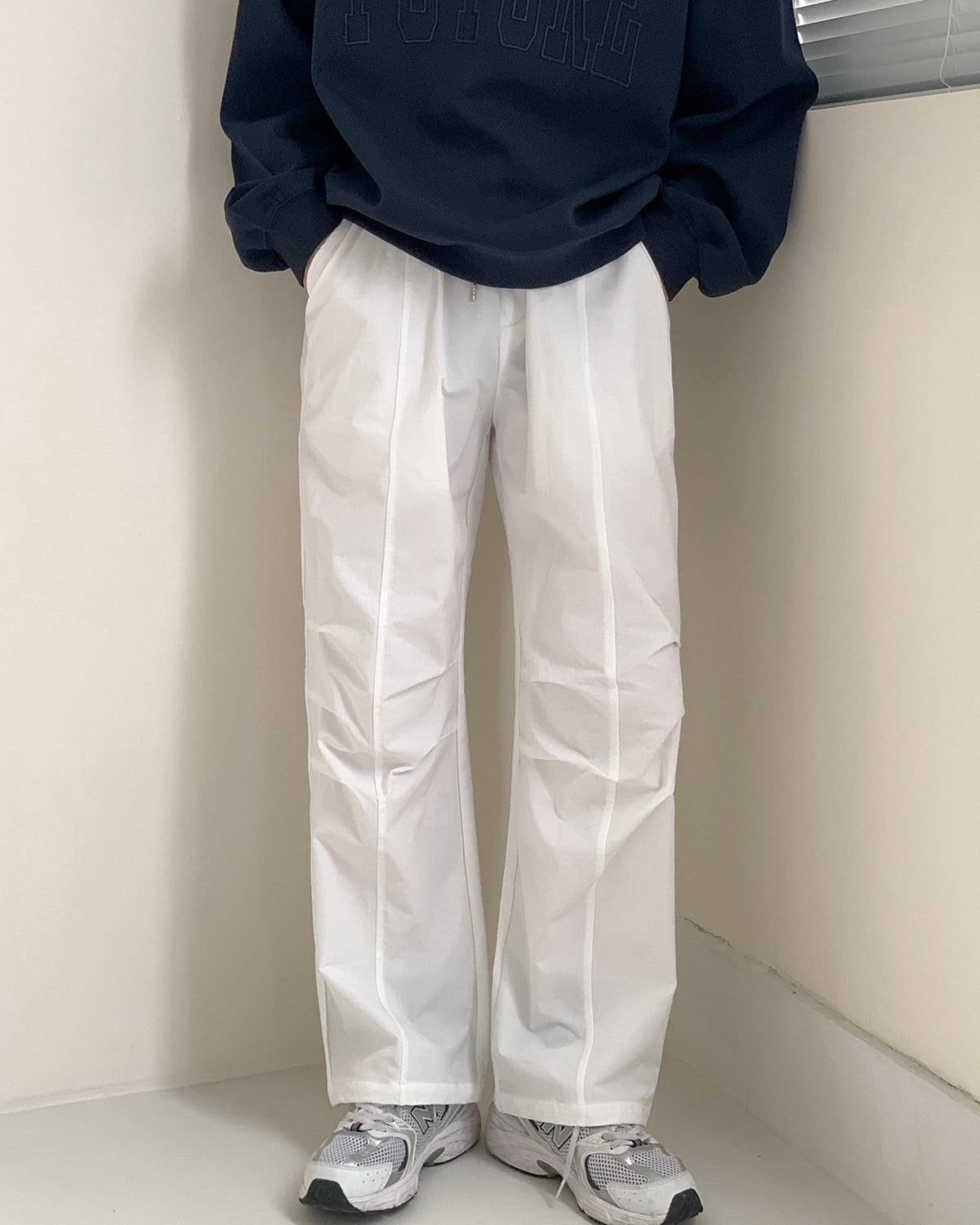 Zhou Drawstring Bootcut Track Pants-korean-fashion-Pants-Zhou's Closet-OH Garments