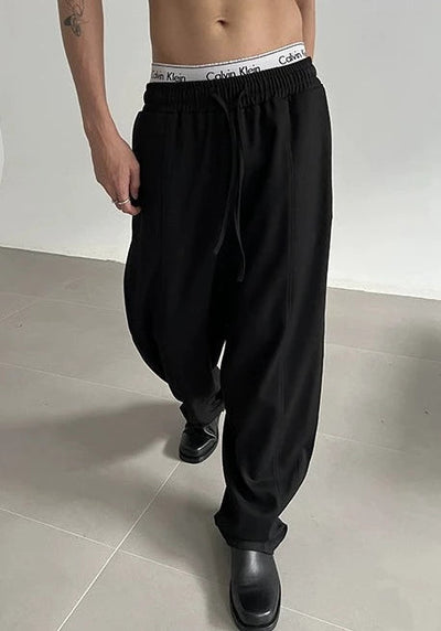 Zhou Drawstring Classic Gartered Pants-korean-fashion-Pants-Zhou's Closet-OH Garments