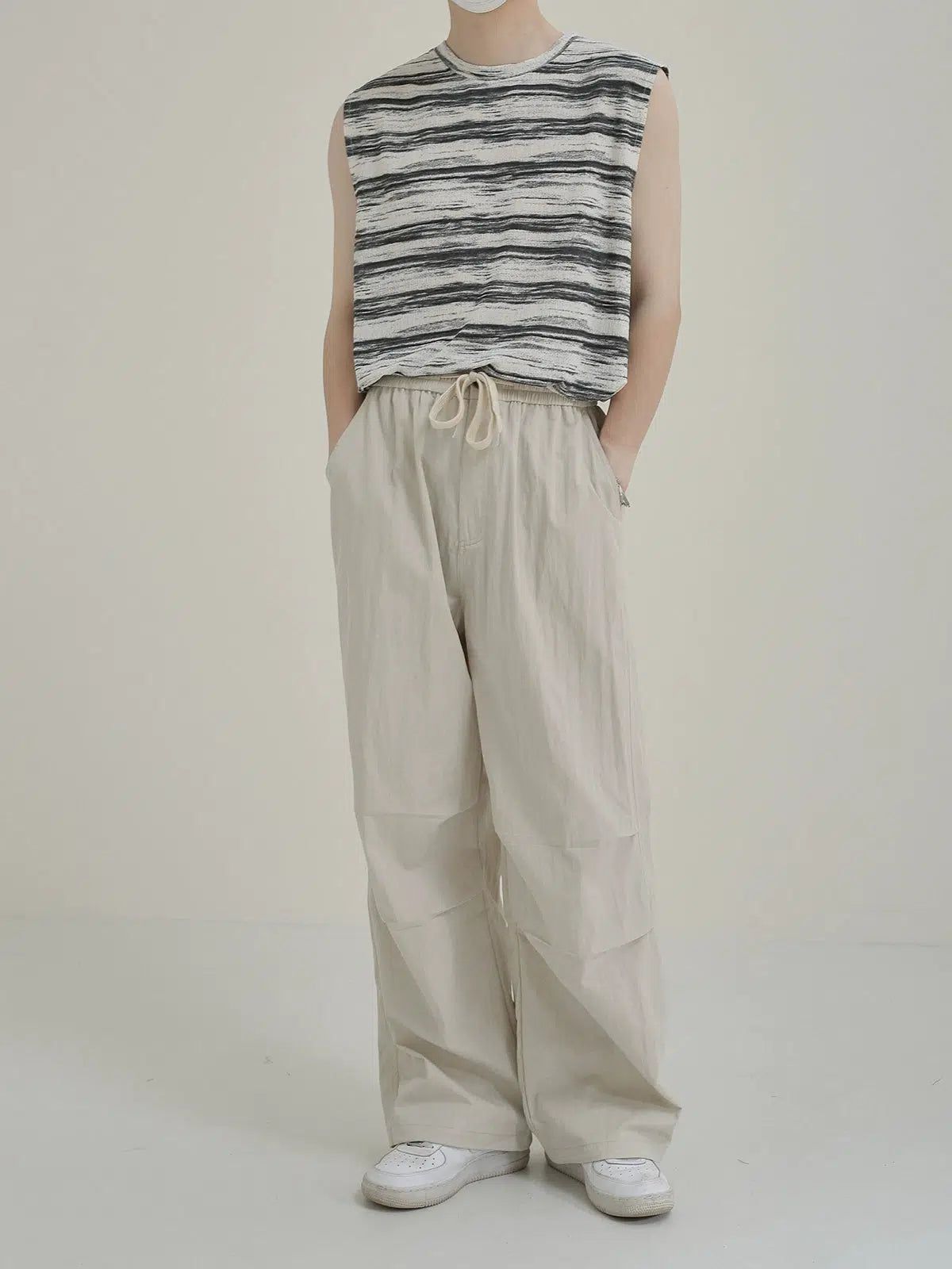 Zhou Drawstring Loose Fit Track Pants-korean-fashion-Pants-Zhou's Closet-OH Garments