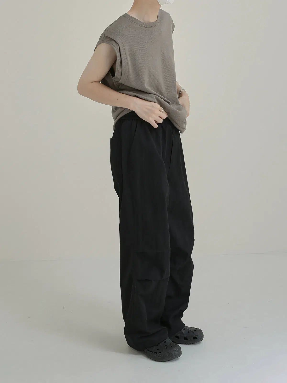 Zhou Drawstring Loose Fit Track Pants-korean-fashion-Pants-Zhou's Closet-OH Garments