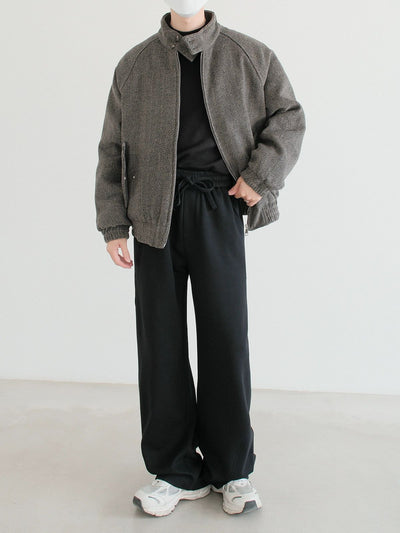 Zhou Drawstring Straight Leg Sweatpants-korean-fashion-Pants-Zhou's Closet-OH Garments