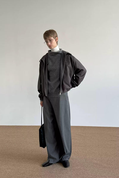 Zhou Drawstring Zip-Up Hooded Jacket-korean-fashion-Jacket-Zhou's Closet-OH Garments