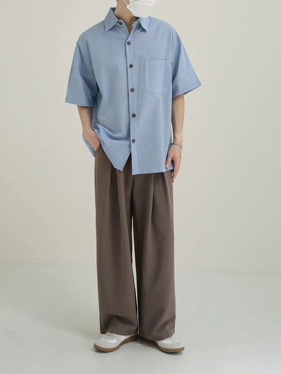 Zhou Drop Shoulder Textured Shirt-korean-fashion-Shirt-Zhou's Closet-OH Garments