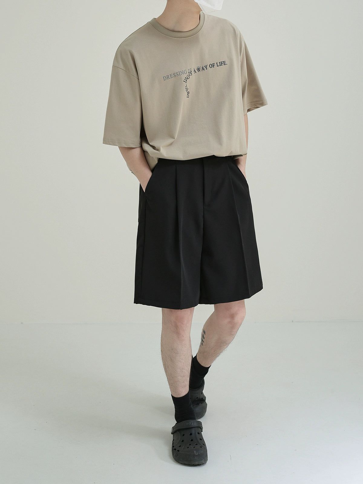 Zhou Dropping Quote Print T-Shirt-korean-fashion-T-Shirt-Zhou's Closet-OH Garments